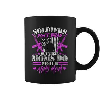 Soldiers Dont Brag Moms Do Proud Army Mom Military Mother Gift Graphic Design Printed Casual Daily Basic Coffee Mug - Thegiftio UK