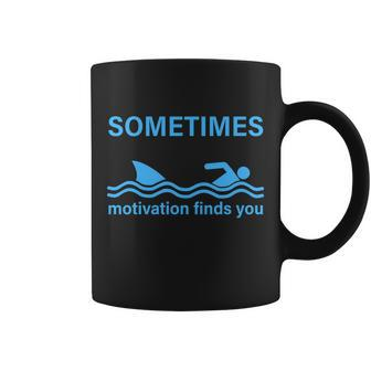 Sometimes Motivation Finds You V2 Coffee Mug - Monsterry