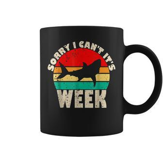 Sorry I Cant Its Week Funny Shark Ocean Coffee Mug - Thegiftio UK