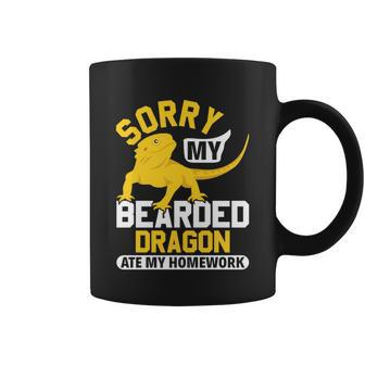 Sorry My Bearded Dragon Ate My Homework Lizard Lover Gift Coffee Mug - Monsterry DE