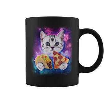 Space Cat Pizza And Tacos Tshirt Coffee Mug - Monsterry