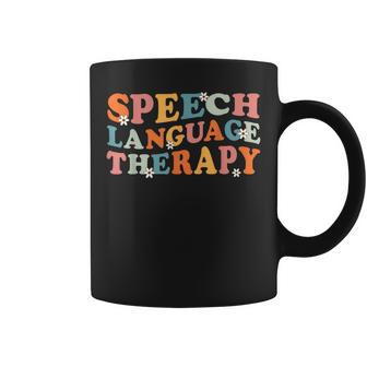 Speech Therapy Speech Language Therapy Pathologist Retro Slp V2 Coffee Mug - Thegiftio UK