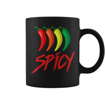 Spicy Fun Hot Chili Sauce Peppers Spicy Food Lover Coffee Mug - Thegiftio UK