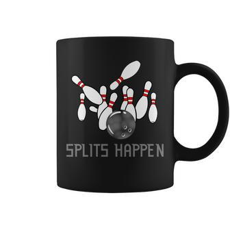 Splits Happen Bowling Tshirt Coffee Mug - Monsterry