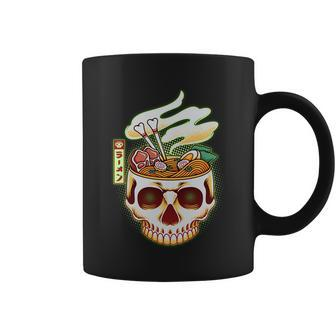 Spooky Halloween Japanese Ramen Skull Bowl Graphic Design Printed Casual Daily Basic Coffee Mug - Thegiftio UK