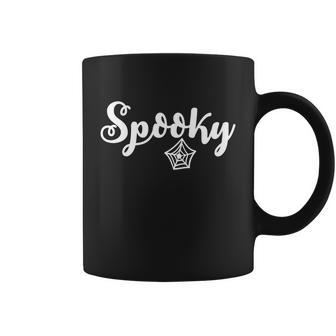 Spooky Spider Web Halloween Quote Coffee Mug - Monsterry AU