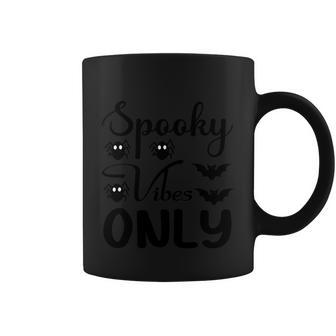 Spooky Vibes Only Halloween Quote Graphic Design Printed Casual Daily Basic Coffee Mug - Thegiftio
