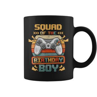Squad Of The Birthday Boy Video Gamer Party Matching Family Coffee Mug - Seseable