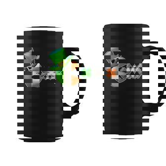 St Patricks Day Irish Flag Pac Man Shamrocks Coffee Mug - Monsterry