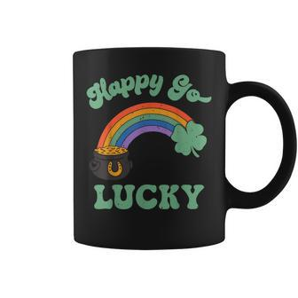 St Patricks Day Pot Of Leprechaun Gold Rainbow Happy Coffee Mug - Thegiftio