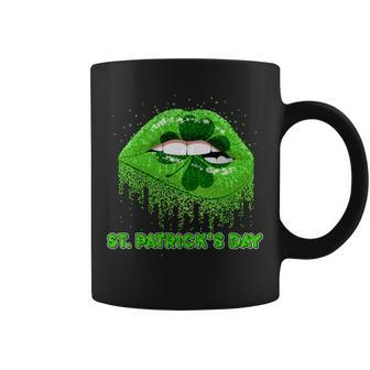 St Patricks Day Shamrock Irish Lips Coffee Mug - Monsterry CA