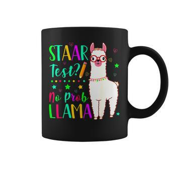 Staar No Prob Llama Funny Teacher Exam Testing Test Day Kids Coffee Mug - Seseable