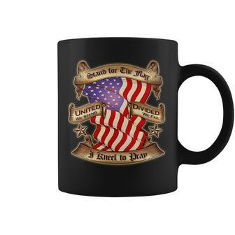 Stand For The Flag I Kneel To Pray United We Stand Divided We Fail Graphic Design Printed Casual Daily Basic Coffee Mug - Thegiftio UK