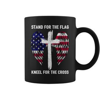 Stand For The Flag Kneel For The Cross Usa Eagle Tshirt Coffee Mug - Monsterry