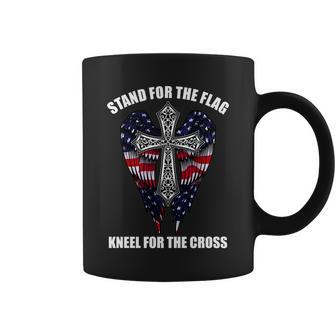 Stand For The Flag Kneel For The Cross Usa Eagle Wings Tshirt Coffee Mug - Monsterry DE