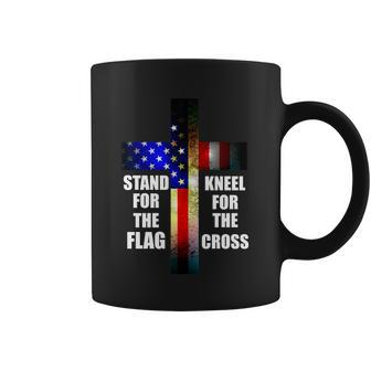 Stand For The Flag Kneel For The Cross Usa Flag Coffee Mug - Monsterry