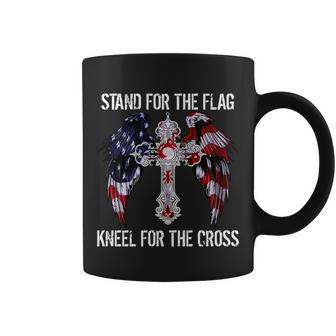 Stand For The Flag Kneel For The Cross Usa National Anthem Tshirt Coffee Mug - Monsterry