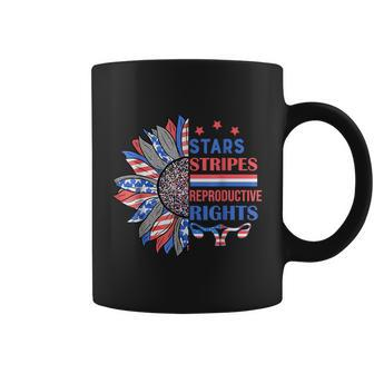 Star Stripes Reproductive Rights America Sunflower Pro Choice Pro Roe Coffee Mug - Monsterry UK