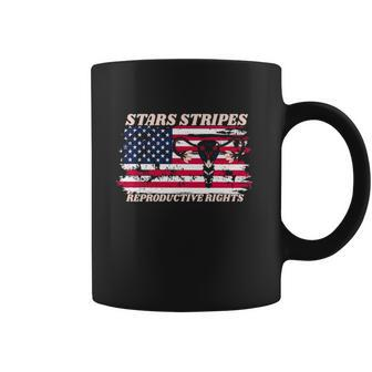 Stars Stripes Reproductive Rights Fourth Of July My Body My Choice Uterus Gift Coffee Mug | Mazezy AU