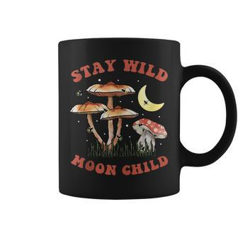 Stay Wild Moon Child Boho Cottagecore Hippie Soul Retro 60S Coffee Mug - Seseable