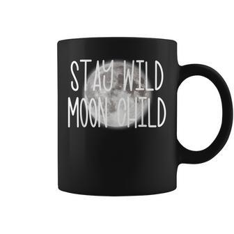 Stay Wild Moon Child Boho Peace Hippie Gift Moon Child Coffee Mug - Seseable