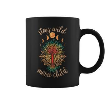 Stay Wild Moon Child Boho Peace Hippie Gift Moon Child V2 Coffee Mug - Seseable