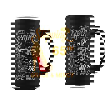 Stepping Into My 65Th Birthday With Gods Grace And Mercy Coffee Mug - Thegiftio