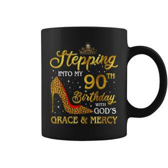 Stepping Into My 90Th Birthday Gift Girls Women 90 Year Old Coffee Mug - Thegiftio UK