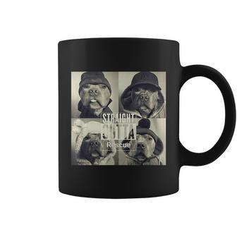 Straight Outta Rescue Pitbull Tshirt Coffee Mug - Monsterry
