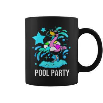 Summer Birthday Flamingo Pool Party Coffee Mug - Seseable