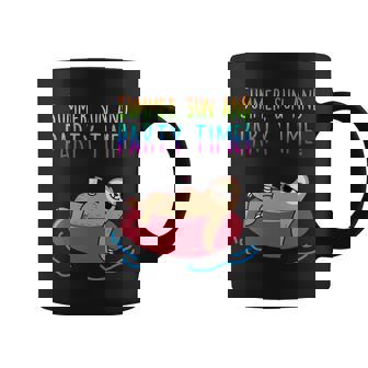 Summer Sun And Party Time Sloth Loungin Graphic Design Printed Casual Daily Basic Coffee Mug - Thegiftio UK