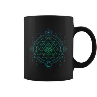 Sun And Moon Chakra Geometry Sri Yantra Coffee Mug - Monsterry CA