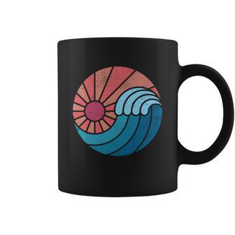 Sun And Sea Retro Vintage Wave Tshirt Coffee Mug - Monsterry