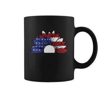 Sunflower American Flag 4Th Of July Independence Day Patriotic V2 Coffee Mug - Monsterry