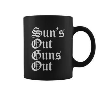 Suns Out Guns Out Tank Top Men Women 4Th Of July Merica Coffee Mug - Monsterry