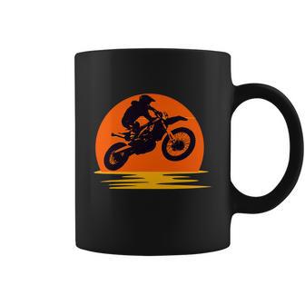 Sunset Funny Dirt Bike Rider Coffee Mug - Monsterry