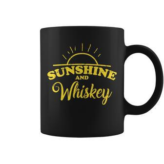 Sunshine And Whiskey Retro Summer Coffee Mug - Monsterry