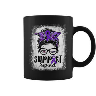 Support Squad Messy Bun Purple Lupus Awareness Lupus Warrior Coffee Mug - Thegiftio UK