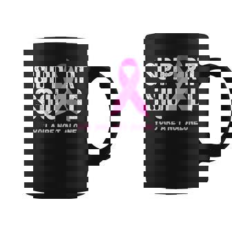 Support Squad Pink Ribbon Breast Cancer Awareness Coffee Mug - Thegiftio