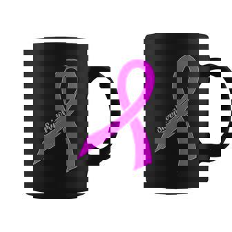 Survivor Breast Cancer Ribbon Tshirt Coffee Mug - Monsterry