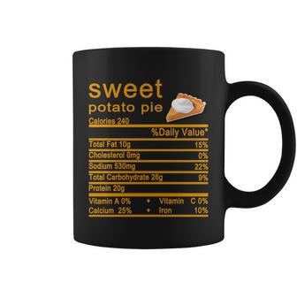 Sweet Potato Pie Nutrition Facts Label Coffee Mug - Monsterry AU
