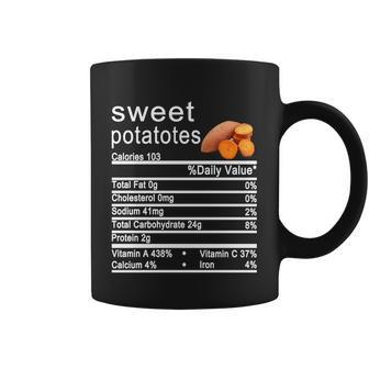 Sweet Potatoes Nutrition Facts Label Coffee Mug