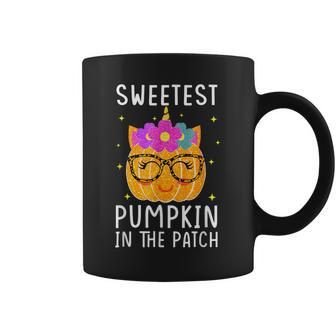 Sweetest Pumpkin In The Patch Unicorn Pumpkin Halloween Girl Coffee Mug - Thegiftio UK