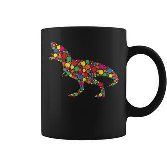 T-Rex Dinosaur International Dot Day Art Teacher School Coffee Mug - Thegiftio UK