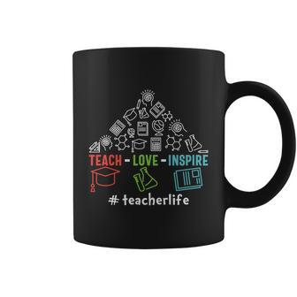 Teach Love Inspire Teacher Life Graphic Plus Size Shirt For Teacher Female Male Coffee Mug - Monsterry DE