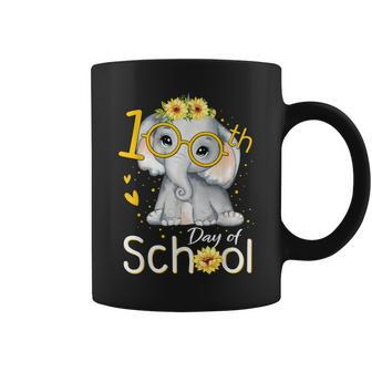 Teacher 100Th Day Of School Elephant With Sunflower Girls Coffee Mug - Thegiftio UK