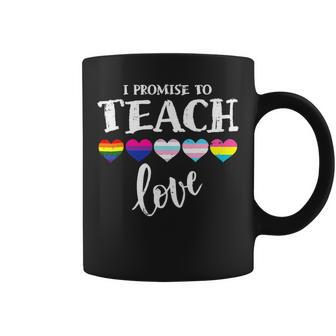 Teacher Ally Lgbt Teaching Love Rainbow Pride Month V2 Coffee Mug - Seseable