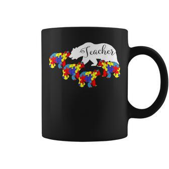 Teacher Bear Autism Awareness Month Sped Teacher Coffee Mug - Thegiftio UK