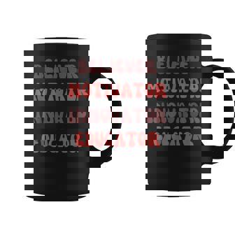 Teacher Believer Motivator Innovator Educator Retro Teachers Coffee Mug - Thegiftio