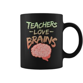 Teacher Loves Brains Graphic Design Printed Casual Daily Basic V2 Coffee Mug - Thegiftio UK
